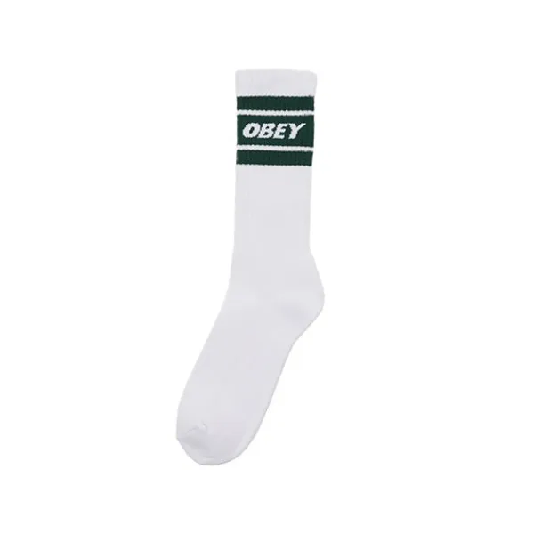 Socks | Obey Cooper II Socks White Botanical Gardens Green