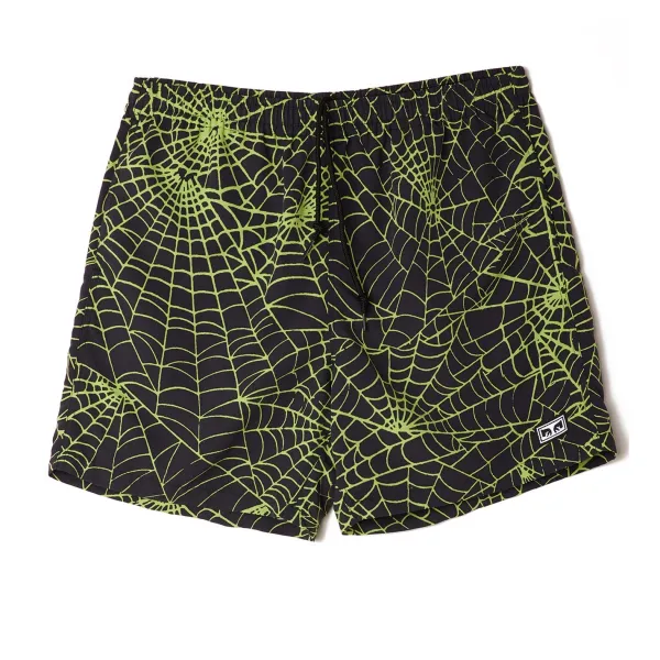 Shorts | Obey Easy Relaxed Web Short Lime