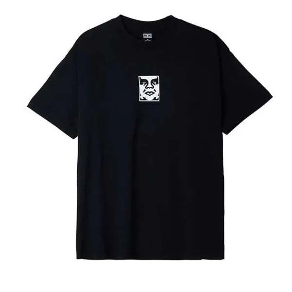 T Shirts | Obey Icon Heavyweight T-Shirt Jet Black