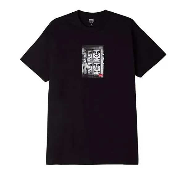 T Shirts | Obey Icon Photo T shirt Black