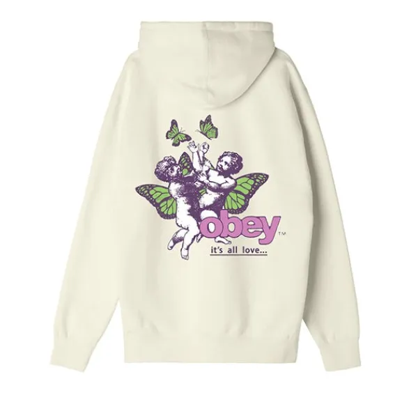 Hoodies | Obey Its All Love Hoodie Cream