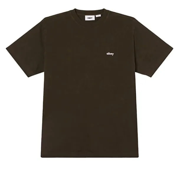 T Shirts | Obey Lowercase Pigment SS T Shirt Pigment Rosin Green