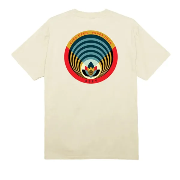 T Shirts | Obey Open Eyes Open Mind Open T Shirt Cream