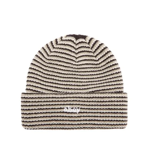 Headwear | Obey Parker Striped Beanie Multi Grey