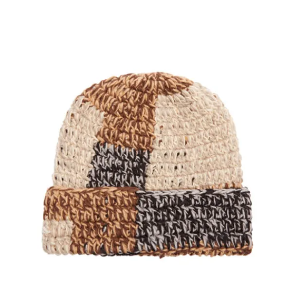 Headwear | Obey Patchwork Rib Beanie Multi Brown