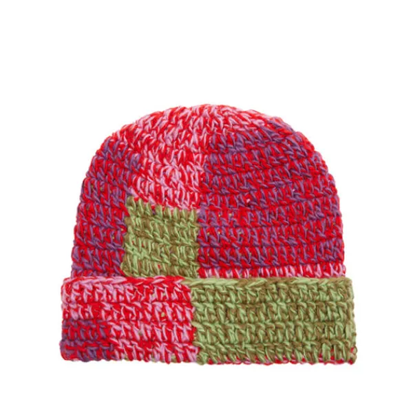 Headwear | Obey Patchwork Rib Beanie Multi Red