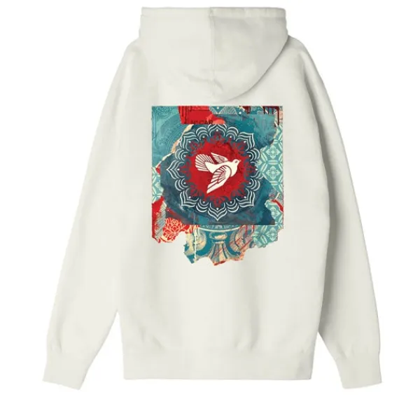 Hoodies | Obey Peace Dove Blue Hoodie Unbleached Black