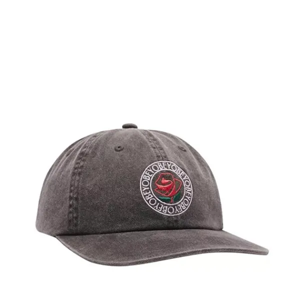 Headwear | Obey Pigment Dyed Studio 6 Panel Snapback Black