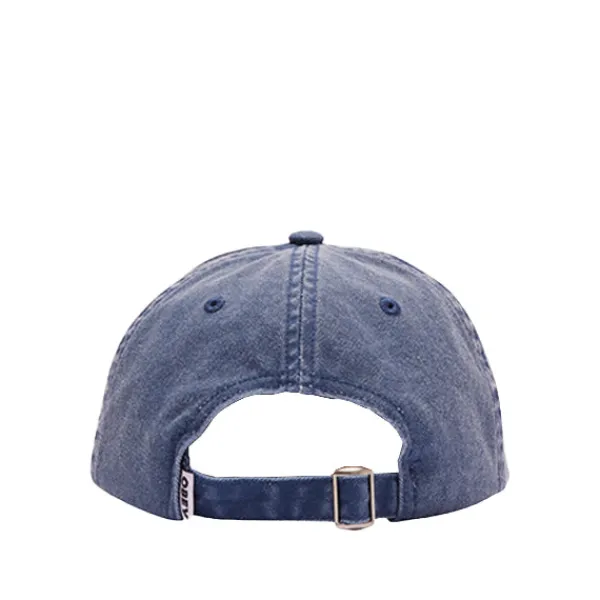 Headwear | Obey Pigment Lowercase 6 Panel Strap Cap Navy