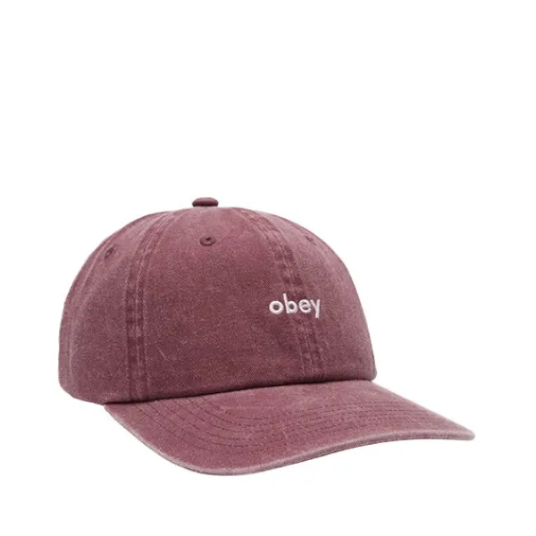 Headwear | Obey Pigment Lowercase 6 Panel Strap Pigment Vino Purple