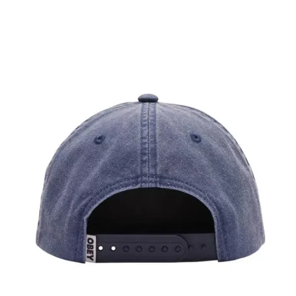 Headwear | Obey Pigment Studio 6 Panel Snapback Navy