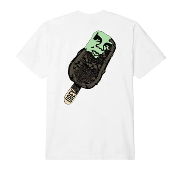 T Shirts | Obey Popsicle T Shirt . White