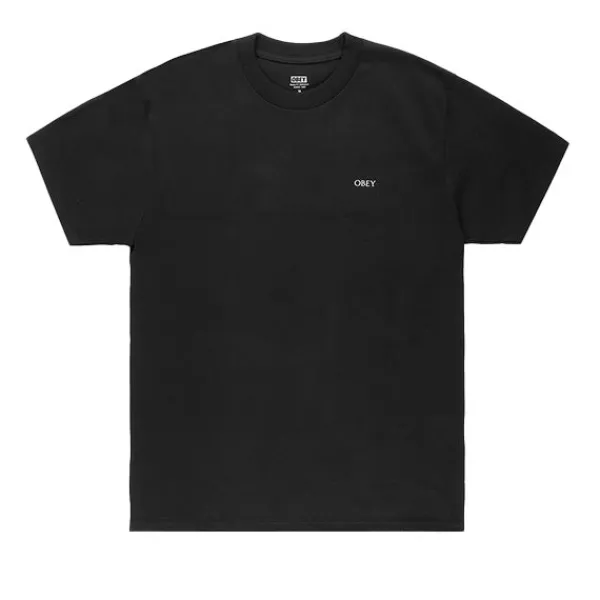 T Shirts | Obey Ripped Icon T Shirt Black