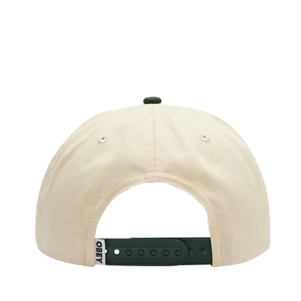 Headwear | Obey Sound Twill 5 Panel Snapback Unbleached