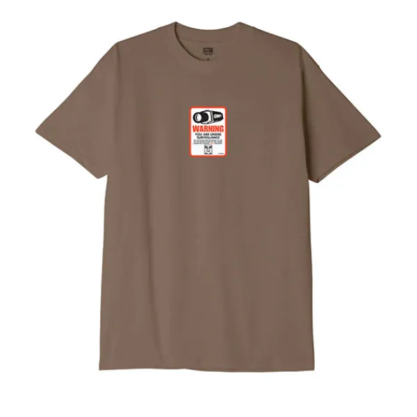 T Shirts | Obey Surveillance T Shirt Silt Brown