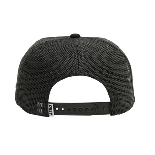 Headwear | Obey Thornz Twill Trucker Cap Black