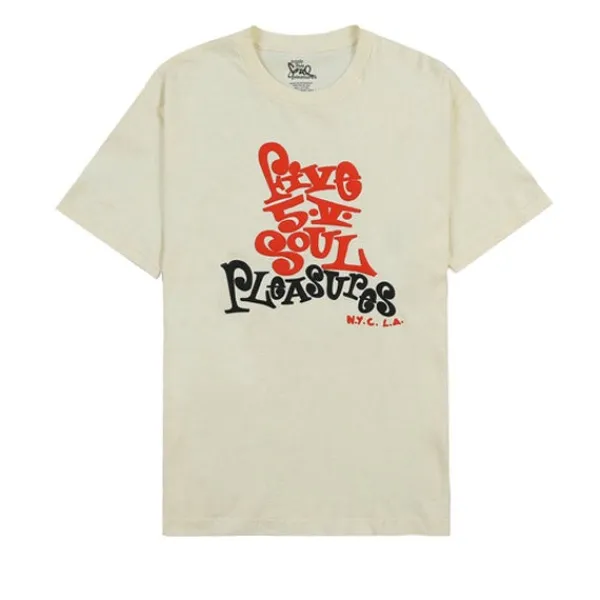 T Shirts | Pleasures Five 5 V T Shirt Cream