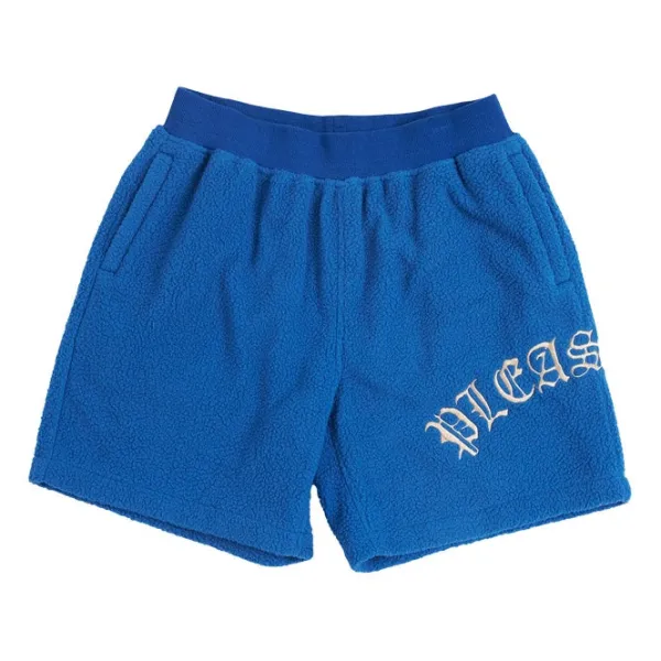 Shorts | Pleasures Mars Sherpa Shorts Blue