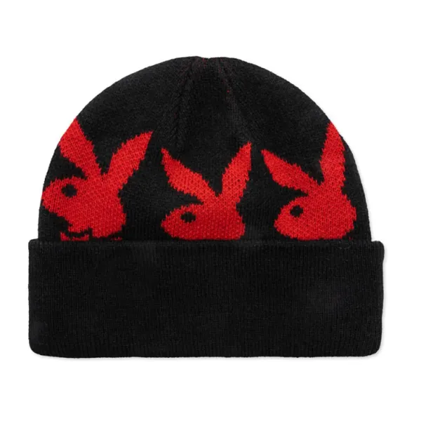 Headwear | Pleasures Playboy Jaquard Beanie Black