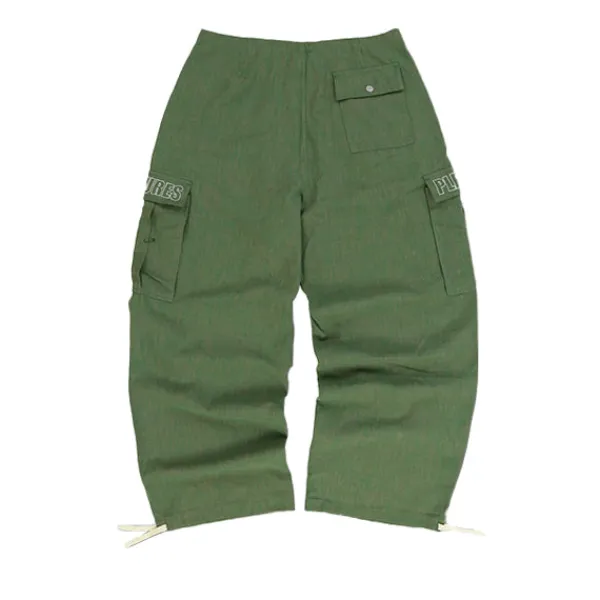 Trousers | Pleasures Vistor Wide Fit Cargo Pants Green