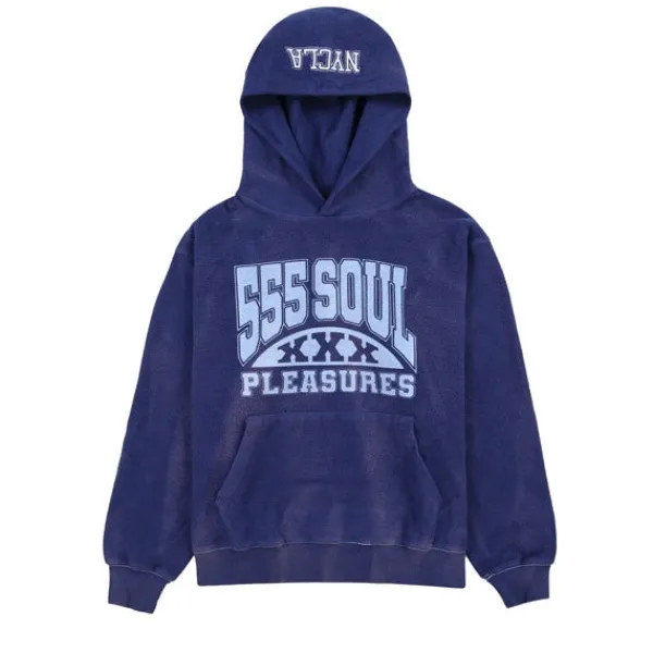 Hoodies | Pleasures 53X Inside Out Hoodie Navy Blue