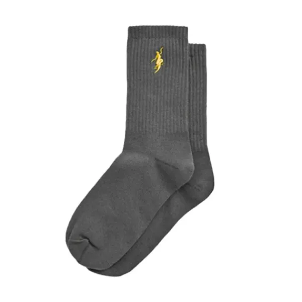 Socks | Polar No Comply Socks Graphite Yellow Grey