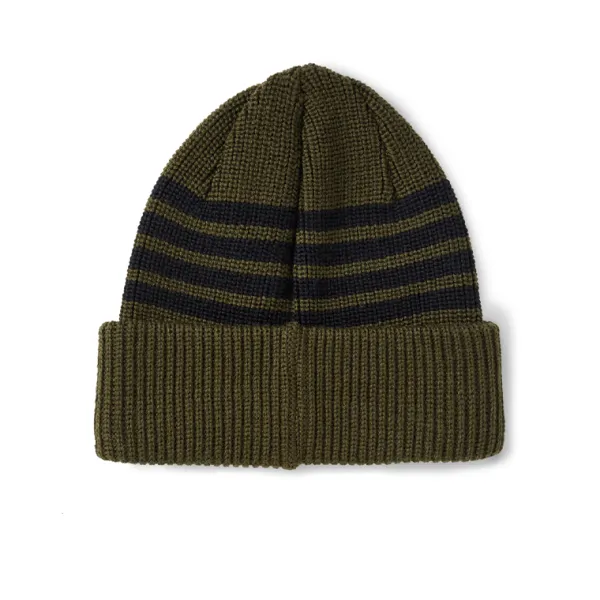 Headwear | Polar Stripe Merino Beanie Army Green