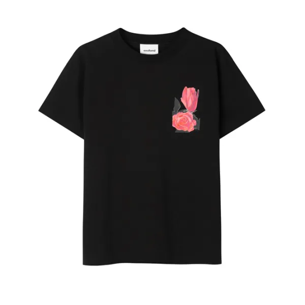 T Shirts | Soulland Rose T-Shirt Black