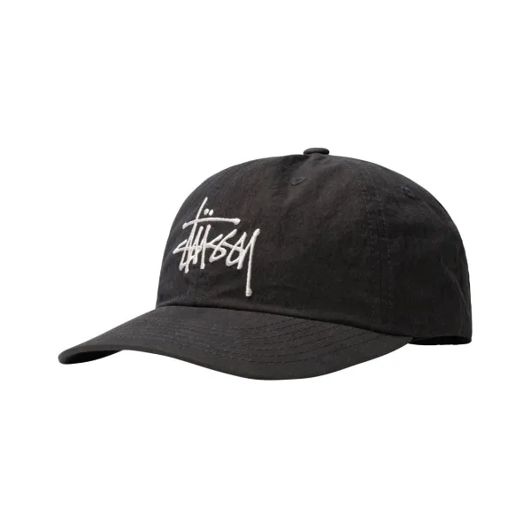 Headwear | Stussy Bio Washed Big Logo Low Pro Charcoal