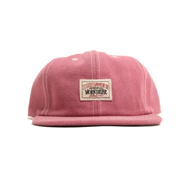 Headwear | Stussy Canvas Workgear Snapback Berry