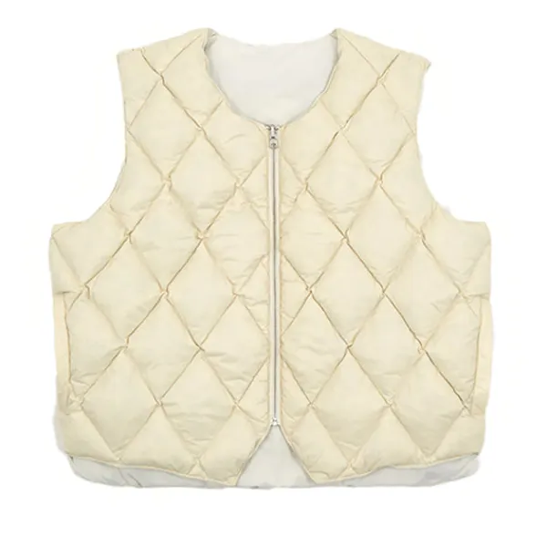 Jackets | Stussy Reversible Quilted Vest Cream