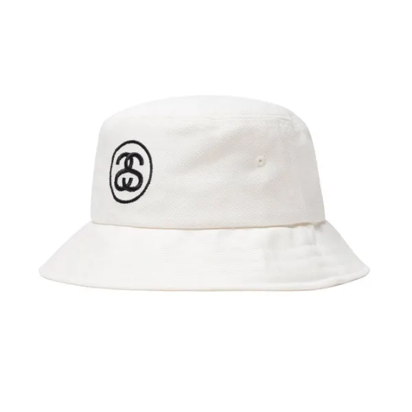 Headwear | Stussy SS Link Deep Bucket Hat White