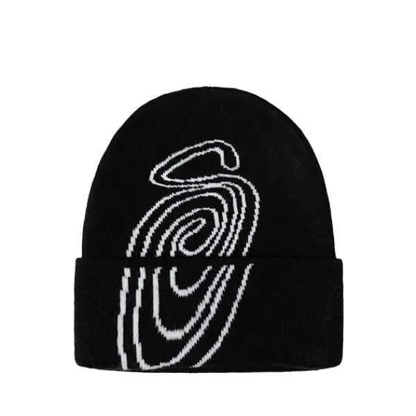 Headwear | Stussy Swirls S Cuff Beanie Black