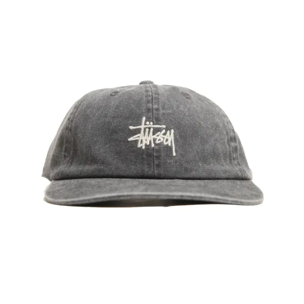 Headwear | Stussy Washed Stock Low Pro Cap Charcoal